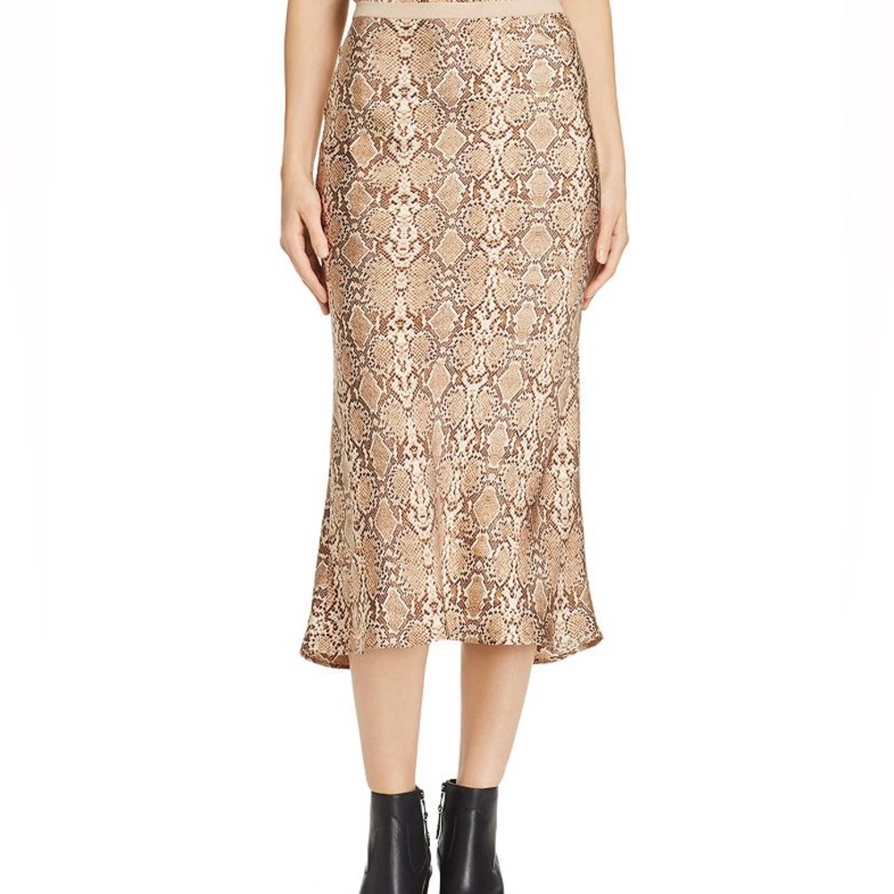 Anine Bing Bar Silk Skirt - Snakeskin - Picture 1 of 5